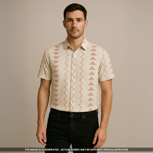 Ikat Print Cambric Cotton Fabric-F3651